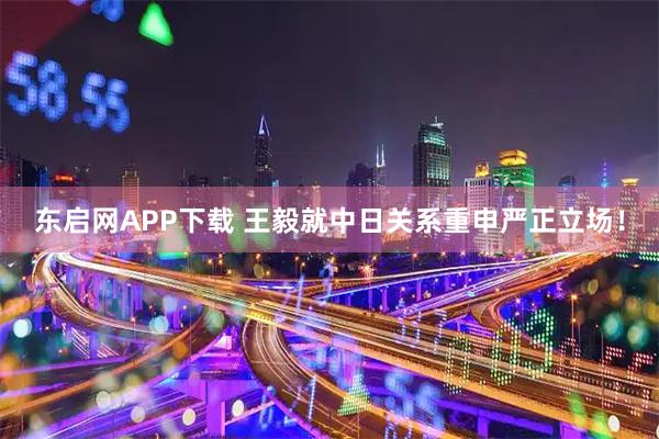 东启网APP下载 王毅就中日关系重申严正立场！